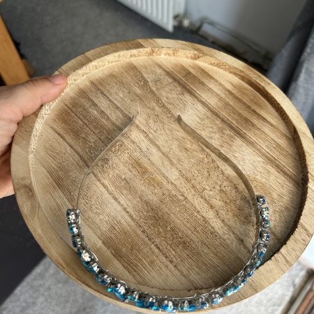 stunning blue beaded headband