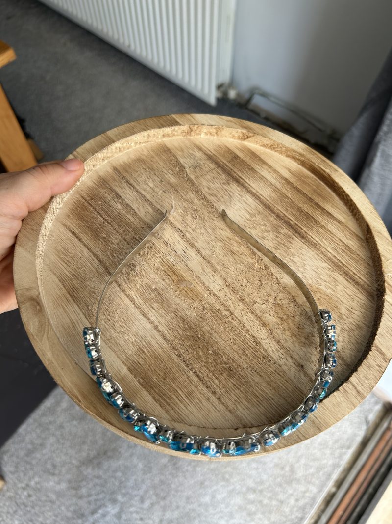 stunning blue beaded headband