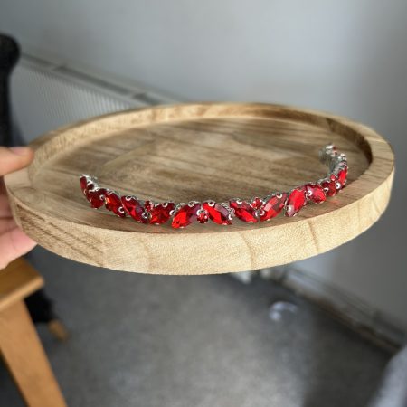 stunning red beaded headband
