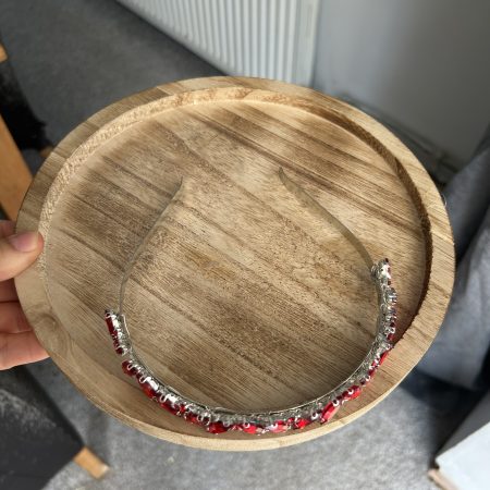 stunning red beaded headband