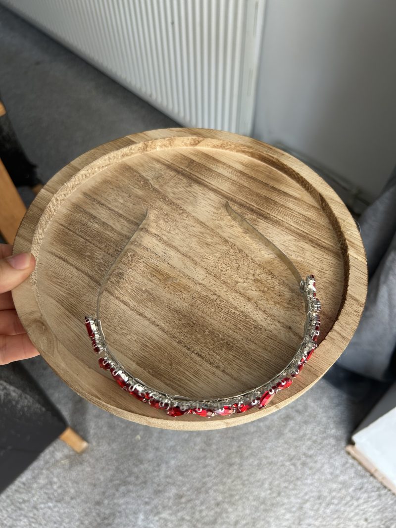 stunning red beaded headband