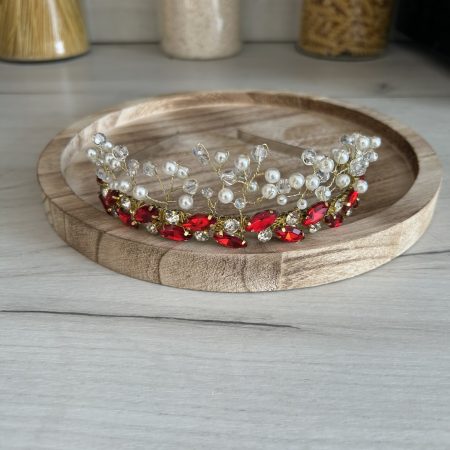 Stunning red and gold tiara