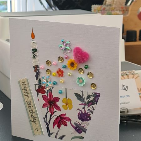 Handmade Birthday Card. Celebrate a special birthday with a cupcake!
