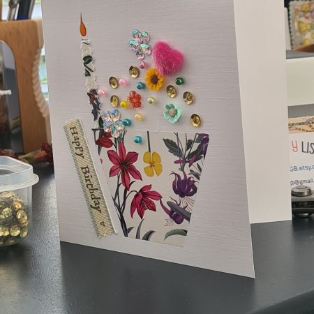 Handmade Birthday Card. Celebrate a special birthday with a cupcake!