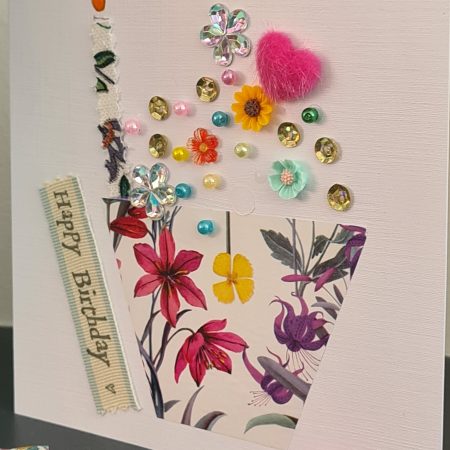 Handmade Birthday Card. Celebrate a special birthday with a cupcake!