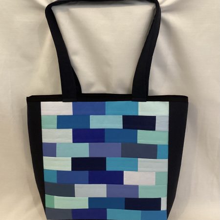 Handmade Quilted Brick Patterned Medium Tote Bag
