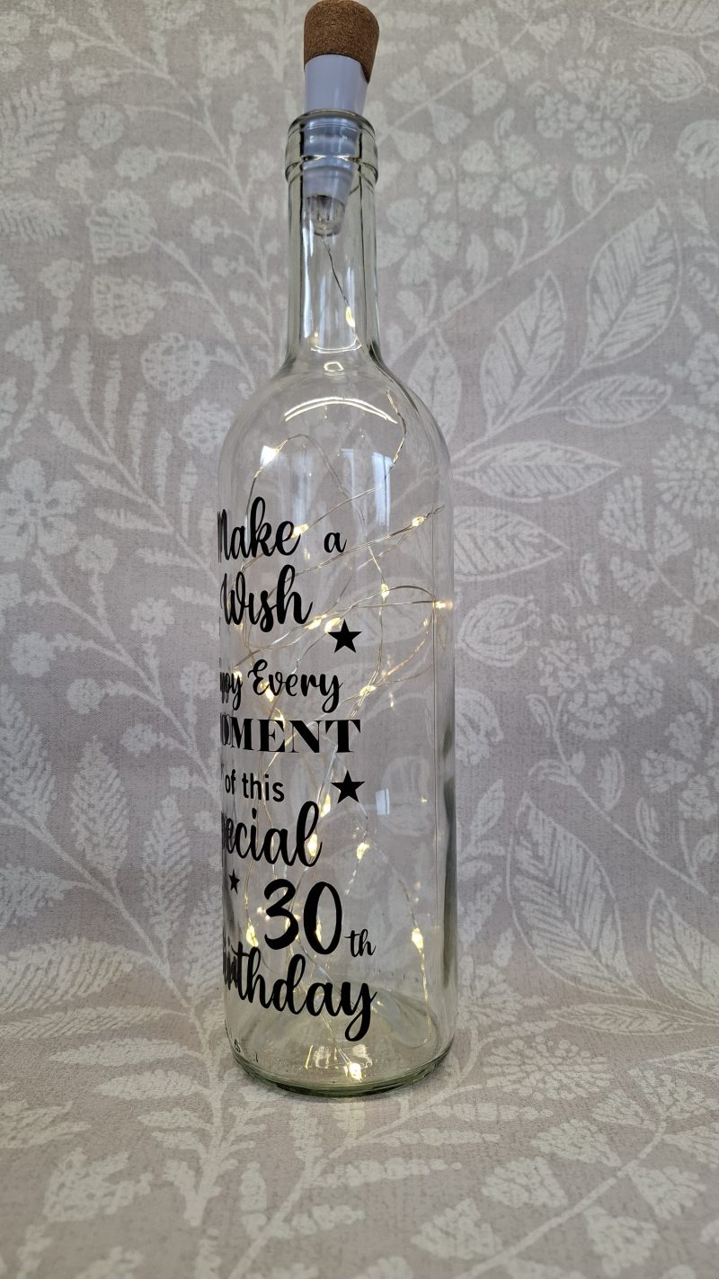Happy Birthday Best Friend, Light up Wine Bottle Gift