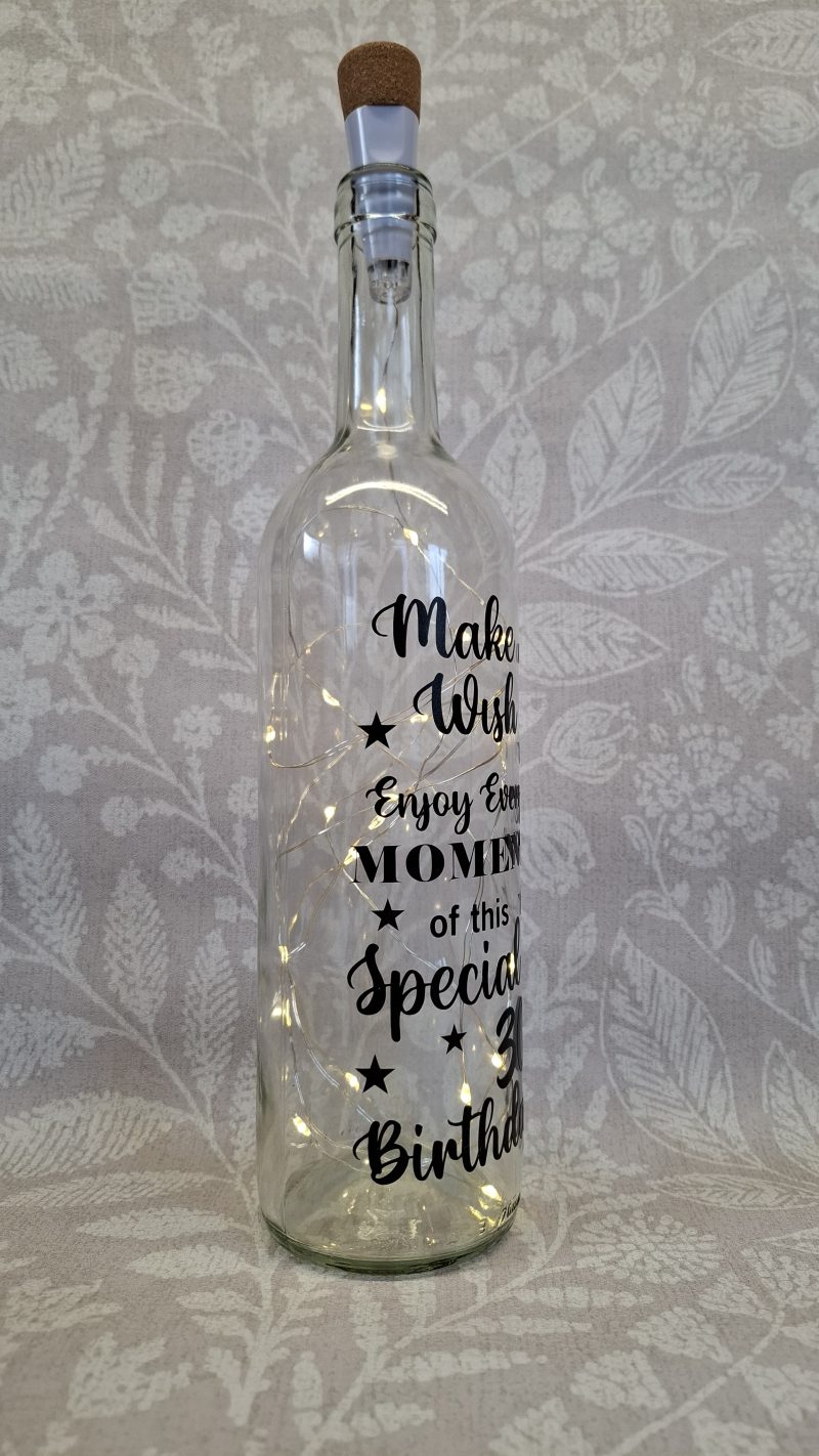 Happy Birthday Best Friend, Light up Wine Bottle Gift