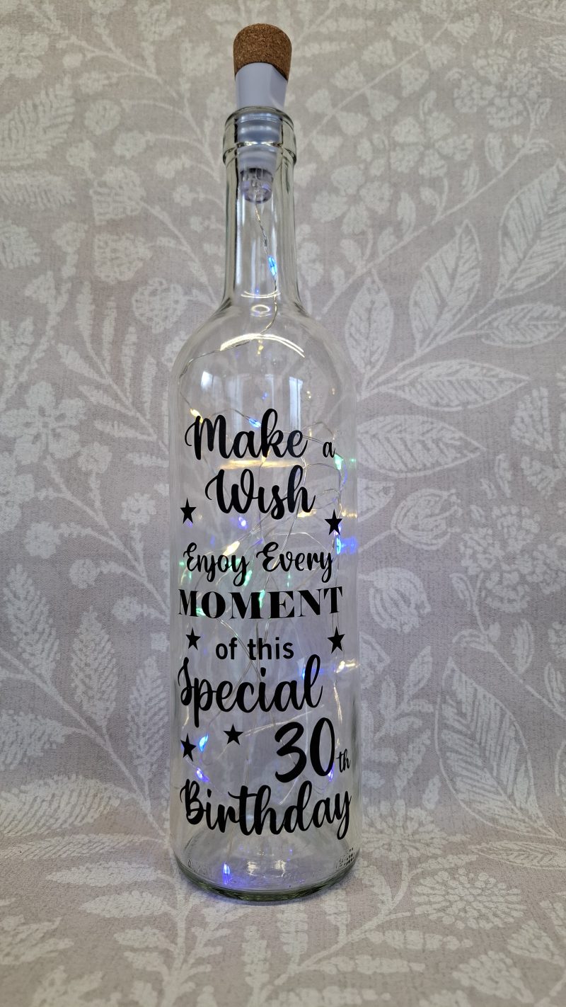Happy Birthday Best Friend, Light up Wine Bottle Gift