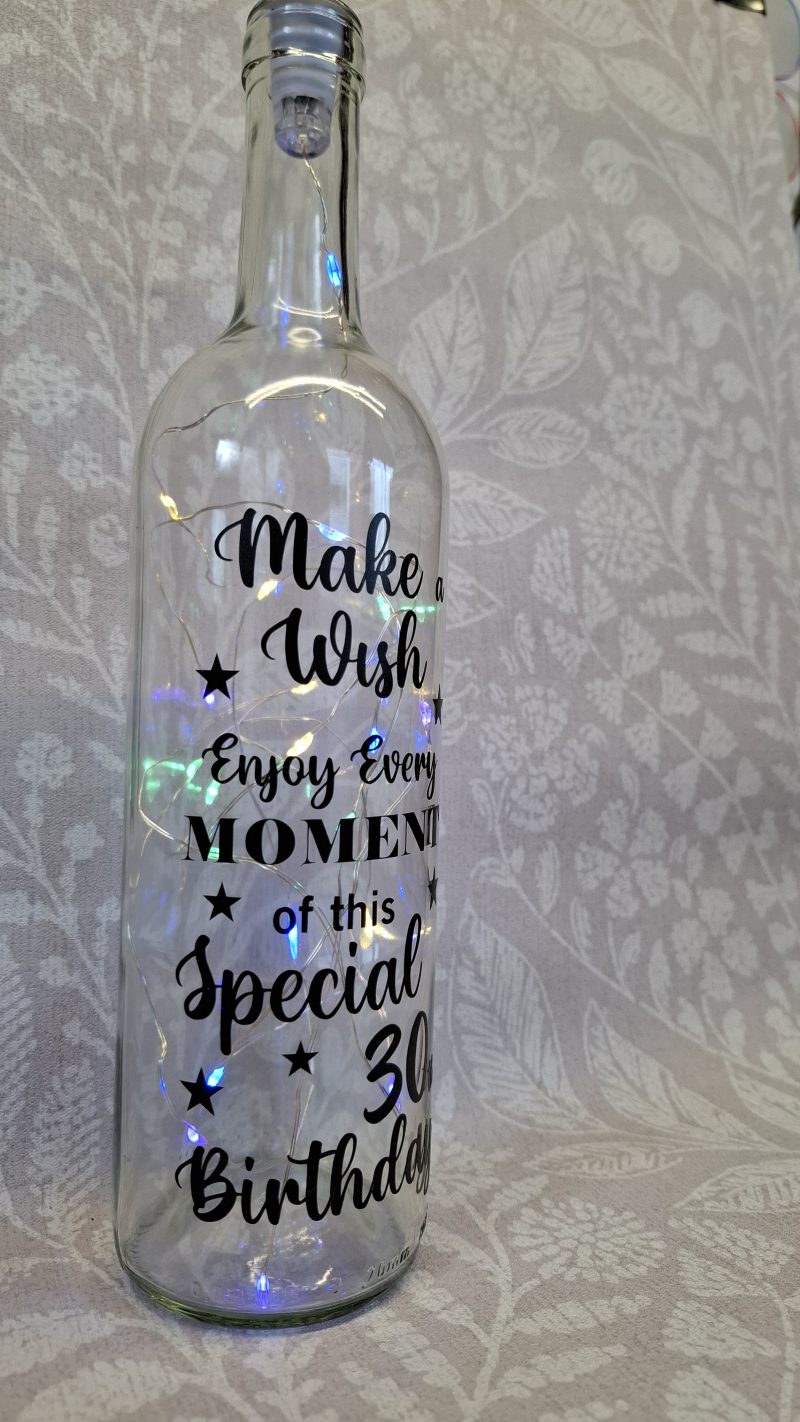 Happy Birthday Best Friend, Light up Wine Bottle Gift