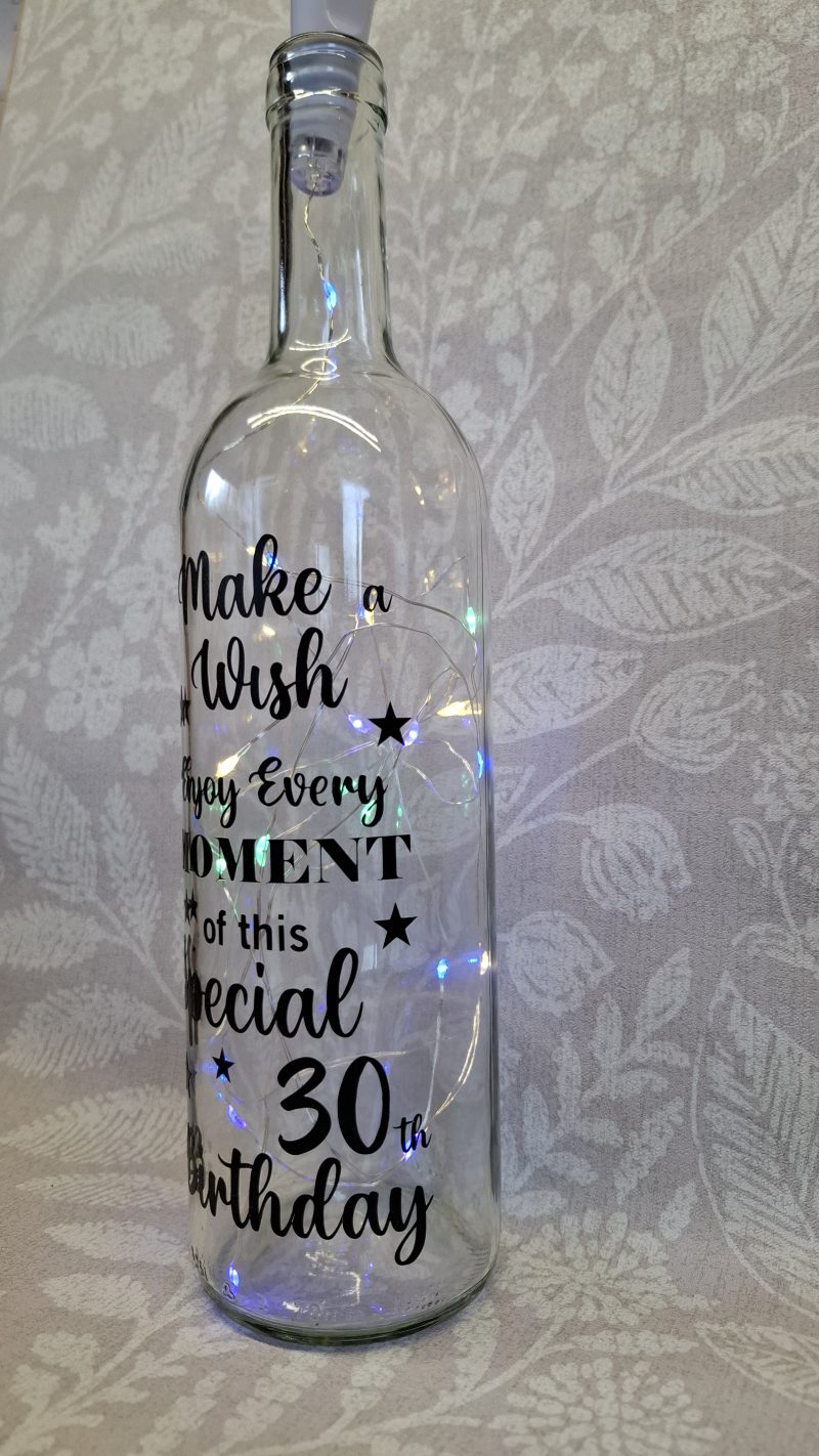 Happy Birthday Best Friend, Light up Wine Bottle Gift