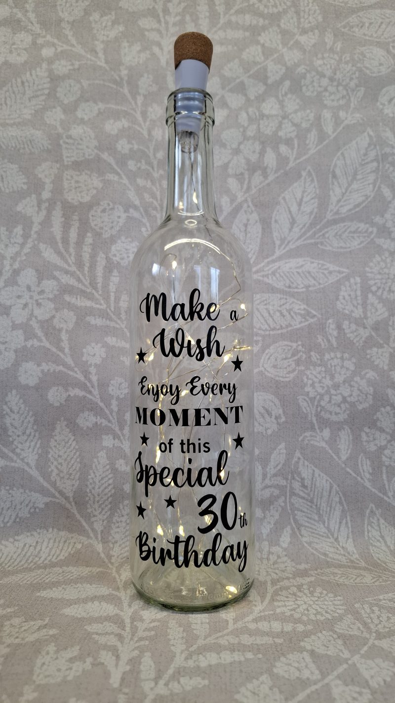Happy Birthday Best Friend, Light up Wine Bottle Gift