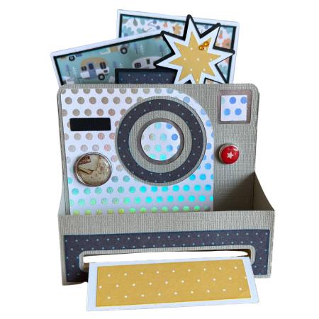 Handmade Camera Pop Up Card, Vintage Style Greeting Gift