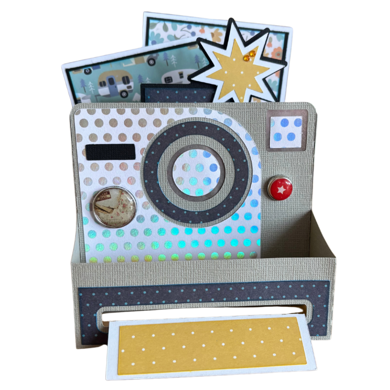 Handmade Camera Pop Up Card, Vintage Style Greeting Gift