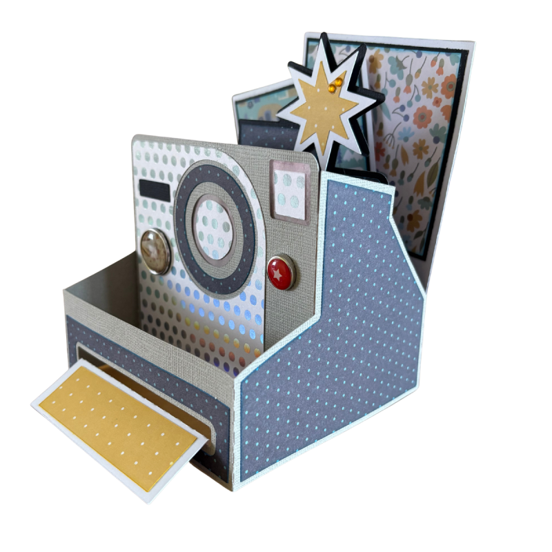 Handmade Camera Pop Up Card, Vintage Style Greeting Gift