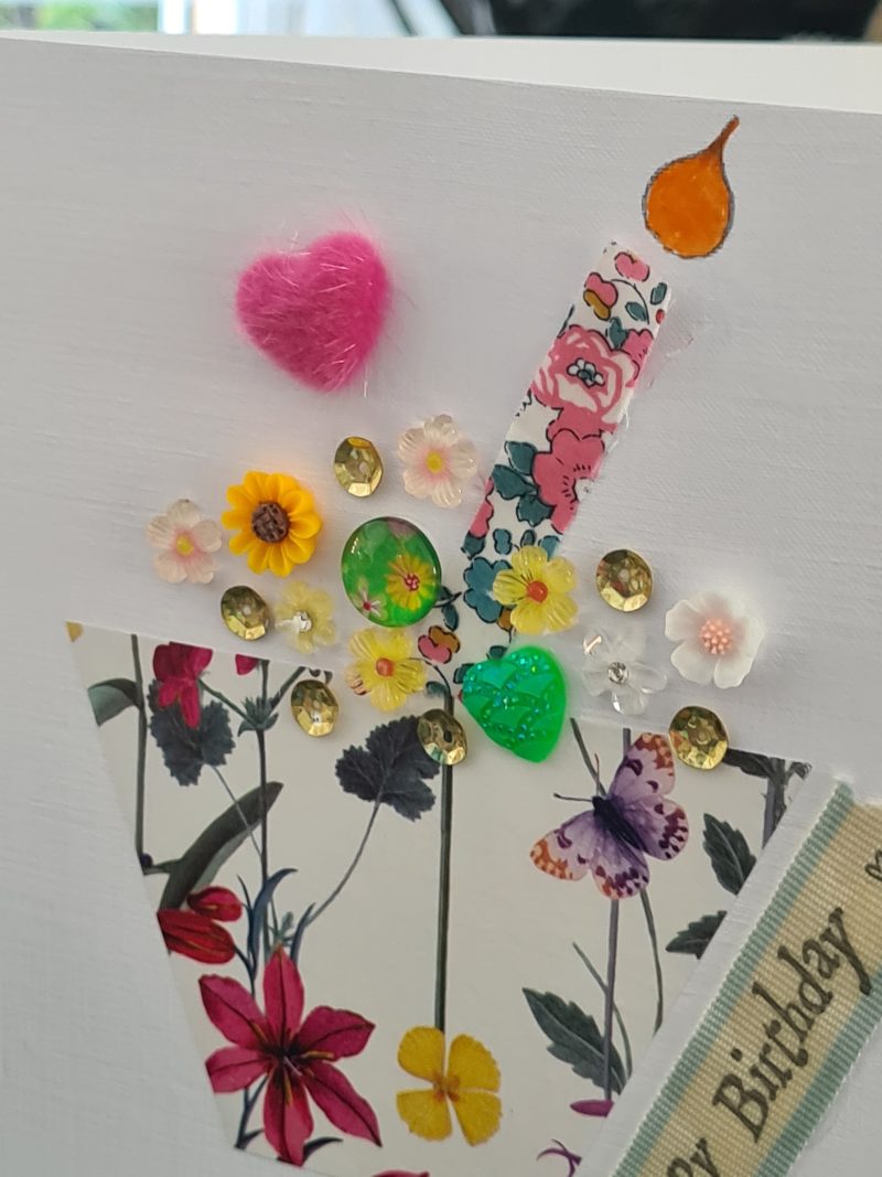 Handmade Birthday Card. Celebrate a special birthday with a cupcake!