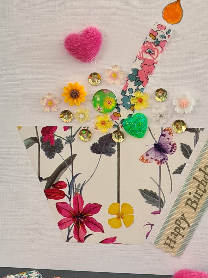 Handmade Birthday Card. Celebrate a special birthday with a cupcake!