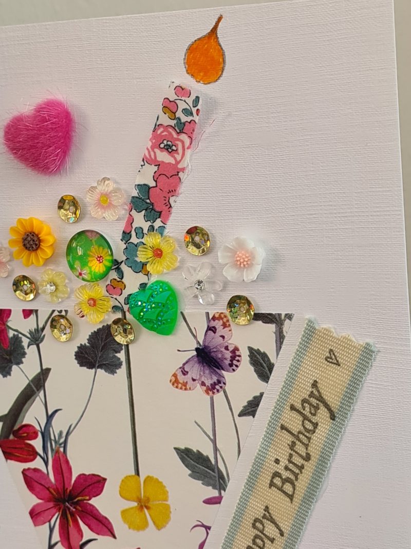 Handmade Birthday Card. Celebrate a special birthday with a cupcake!