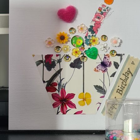 Handmade Birthday Card. Celebrate a special birthday with a cupcake!