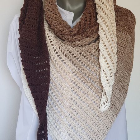 100% Cotton Handmade Crochet Dragon Belly Shawl