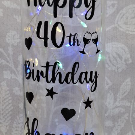 Personalised Special Happy Birthday Best Friend, Light up Wine Bottle Gift