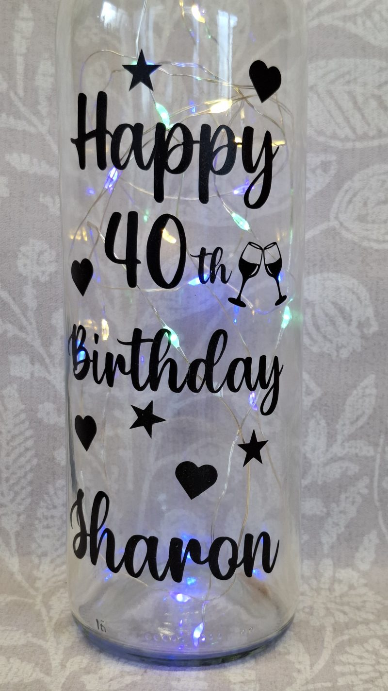 Personalised Special Happy Birthday Best Friend, Light up Wine Bottle Gift