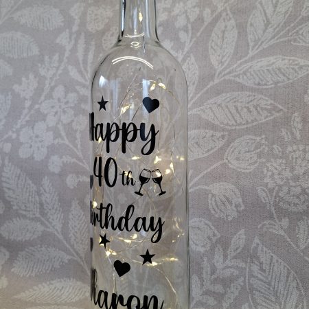 Personalised Special Happy Birthday Best Friend, Light up Wine Bottle Gift