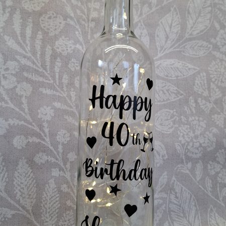 Personalised Special Happy Birthday Best Friend, Light up Wine Bottle Gift