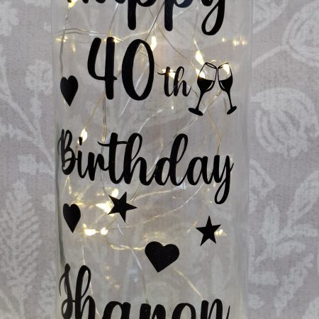 Personalised Special Happy Birthday Best Friend, Light up Wine Bottle Gift