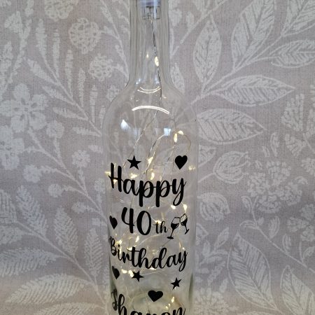 Personalised Special Happy Birthday Best Friend, Light up Wine Bottle Gift
