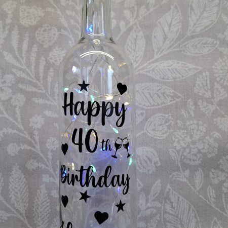 Personalised Special Happy Birthday Best Friend, Light up Wine Bottle Gift