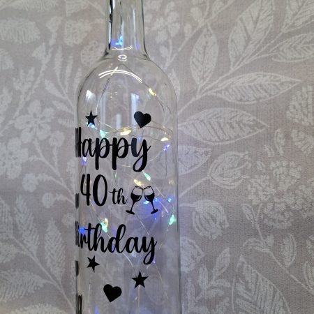 Personalised Special Happy Birthday Best Friend, Light up Wine Bottle Gift