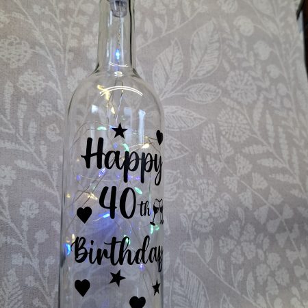 Personalised Special Happy Birthday Best Friend, Light up Wine Bottle Gift