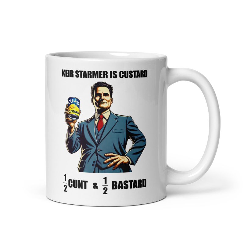 Funny Political Mug, White Ceramic 11oz, Made To Order Keir Starmer Custard Mug
