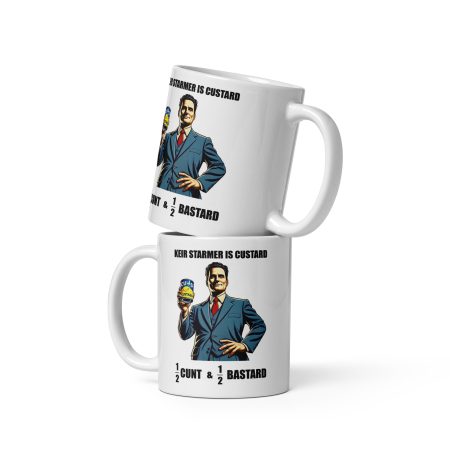 Funny Political Mug, White Ceramic 11oz, Made To Order Keir Starmer Custard Mug