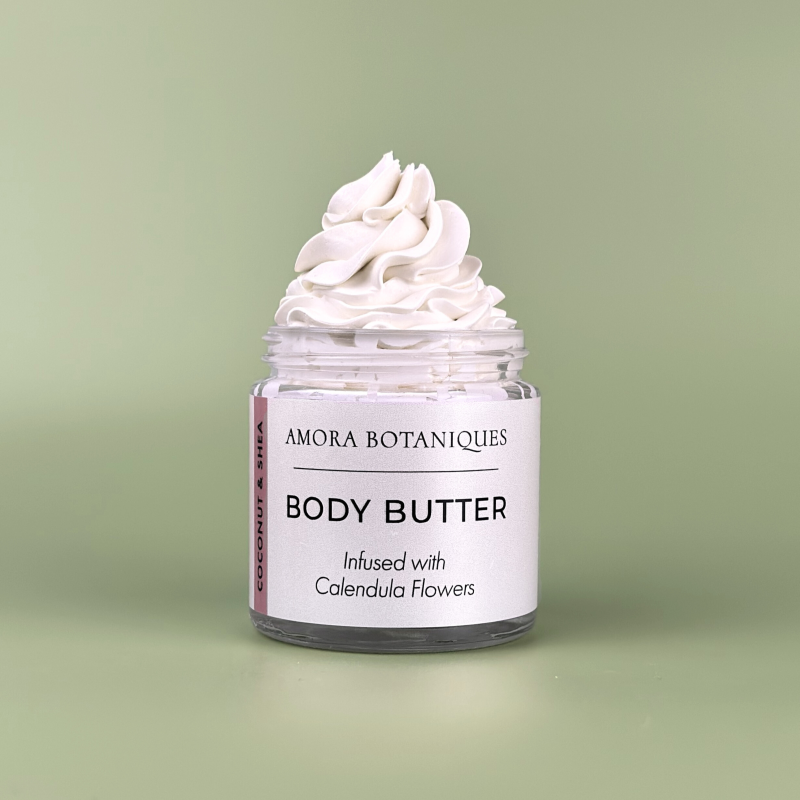 Calendula Infused Whipped Body Butter | Coconut, Jojoba, Shea