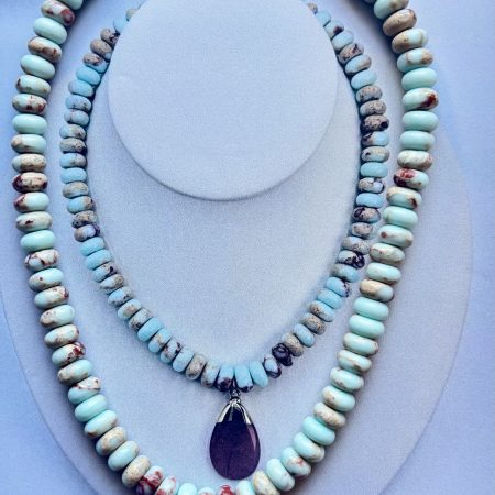 Ocean Breeze Beaded Pendant Necklace