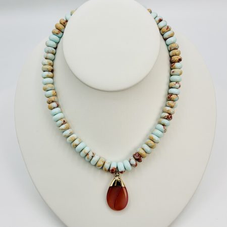Ocean Breeze Beaded Pendant Necklace