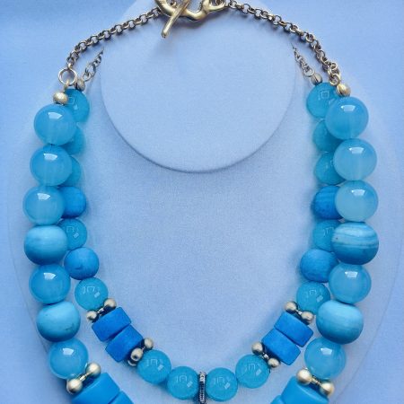 Turquoise & Fuchsia Statement Necklace