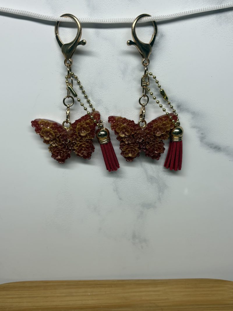 Resin Butterfly Keyrings