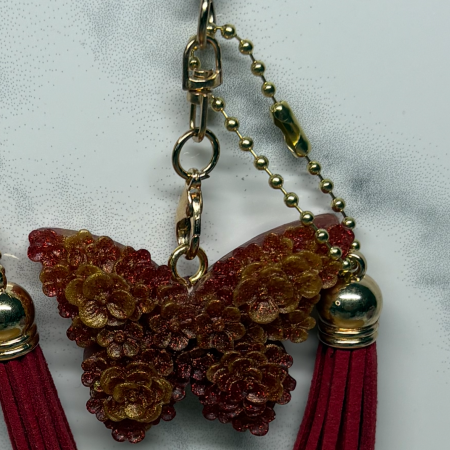 Resin Butterfly Keyrings