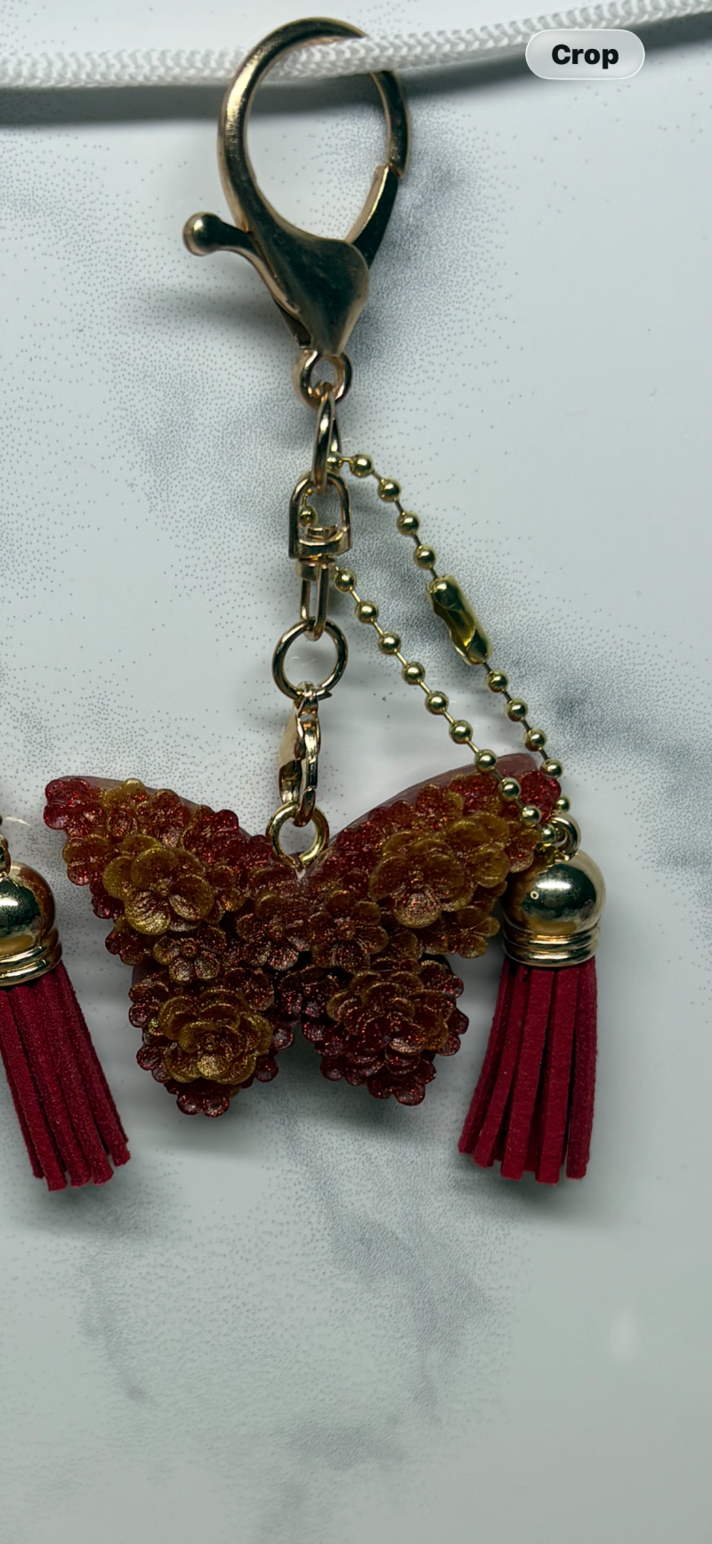 Resin Butterfly Keyrings