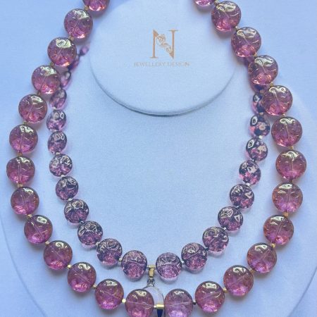 Rose Quartz Pendant Statement Necklace
