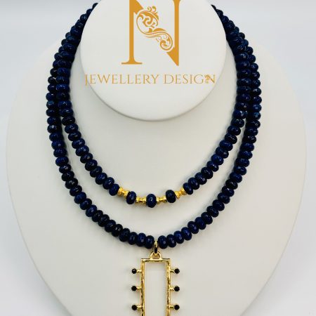 Midnight Blue Layered Statement Necklace