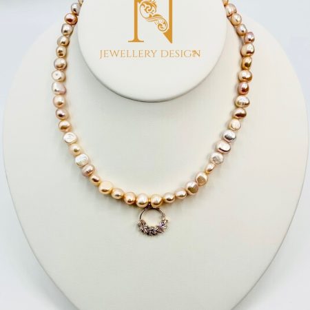 Blush Pearl Charm Necklace