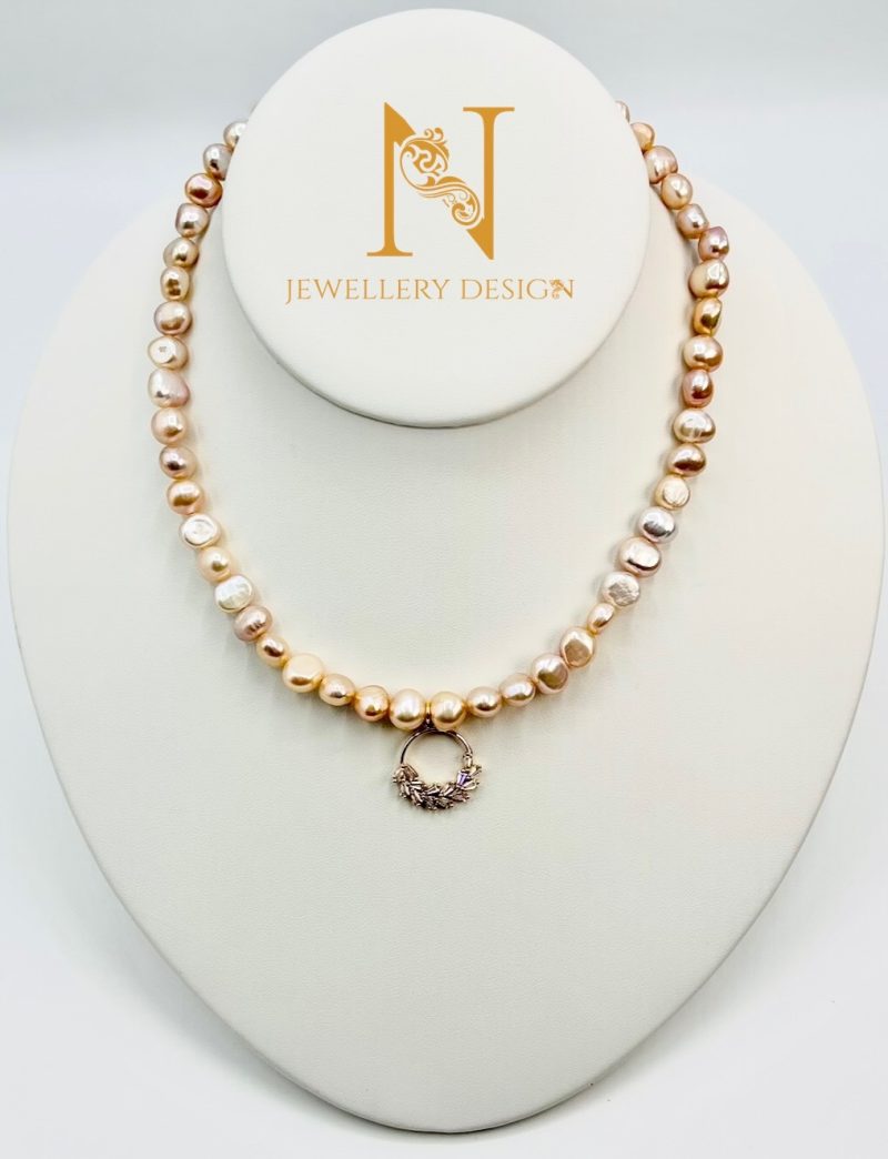 Blush Pearl Charm Necklace