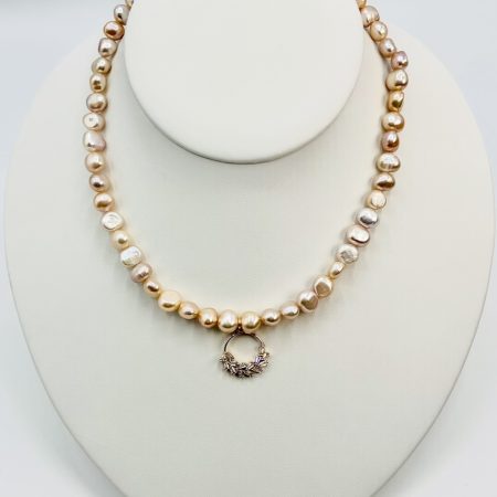 Blush Pearl Charm Necklace