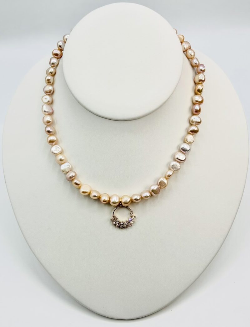 Blush Pearl Charm Necklace