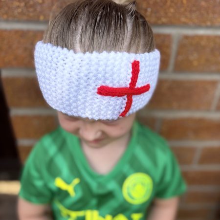 Hand Knitted Kids Headbands in World Cup Colours, 3 Sizes