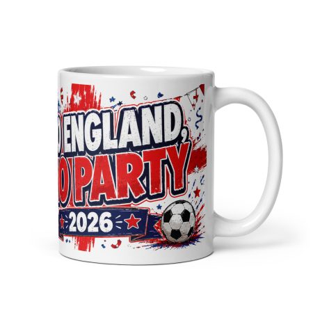 England World Cup 2026 White Ceramic 11oz Football Fan Mug Made To Order